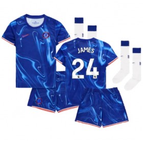 Chelsea Reece James #24 Hemmakläder Barn 2024-25 Kortärmad (+ Korta byxor)